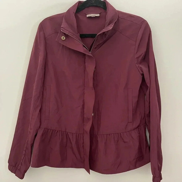 🔥3x Host Pick🔥 Ann Taylor Loft peplum windbreaker - Picture 3 of 7